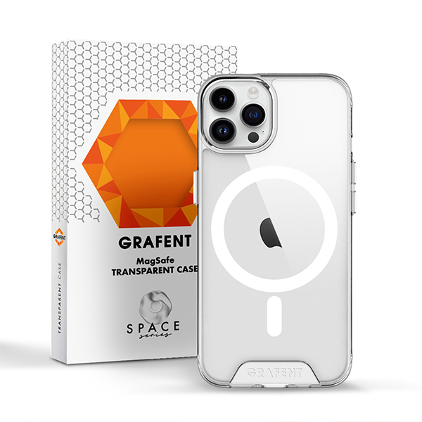 Grafent Space Serisi iPhone 14 Pro Magsafe Özellikli Şeffaf Kılıf