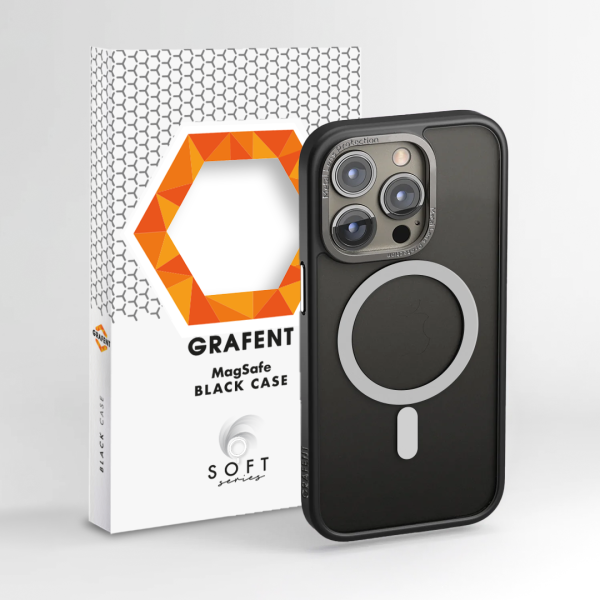 Grafent Soft Serisi iPhone 14 Pro Siyah Magsafe Telefon Kılıfı