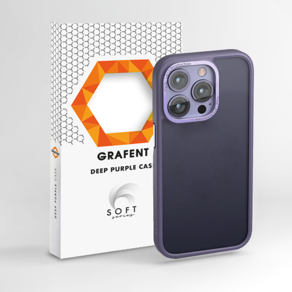 Grafent Soft Serisi iPhone 14 Pro Derin Mor Telefon Kılıfı