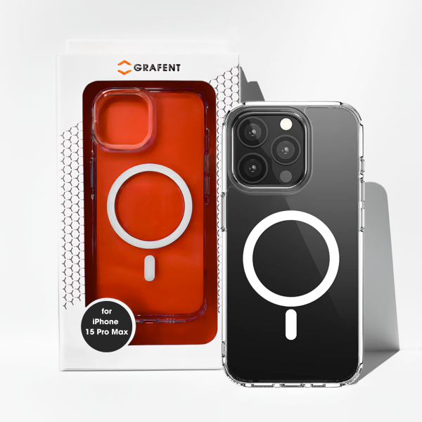 Grafent iPhone 15 Pro Max Şeffaf Magsafe Kılıf
