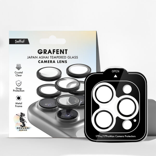 Japan Asahi iPhone 17 Pro / 17 Pro Max Şeffaf Kamera Koruyucu – 3D Tam Lens Kaplama, HD AR Yansıma Karşıtı, Çizilme ve Darbe Koruma
