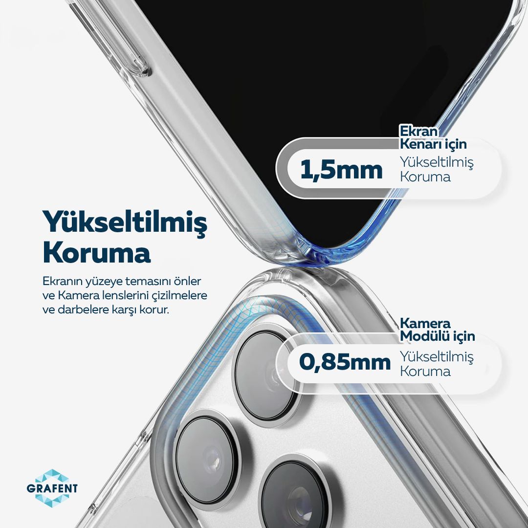 iPhone 17 Şeffaf Magsafe Uyumlu Geç Sararan Darbe Emici Koruyucu Kılıf - Görsel 2